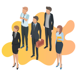 The egforit Software team represented in cartoon form