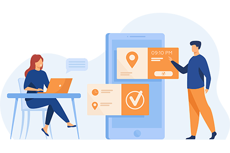 digital-web-portal-development-intranet Business people using workflow automations created with web portal development