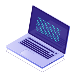 power-bi-data-cloud A laptop with data on, representing power bi data solutions