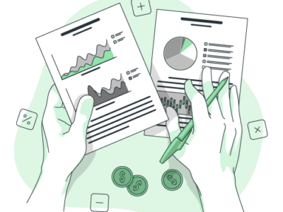 Vena-implementation A graphic of hands wading through financial data, representing vena implementation